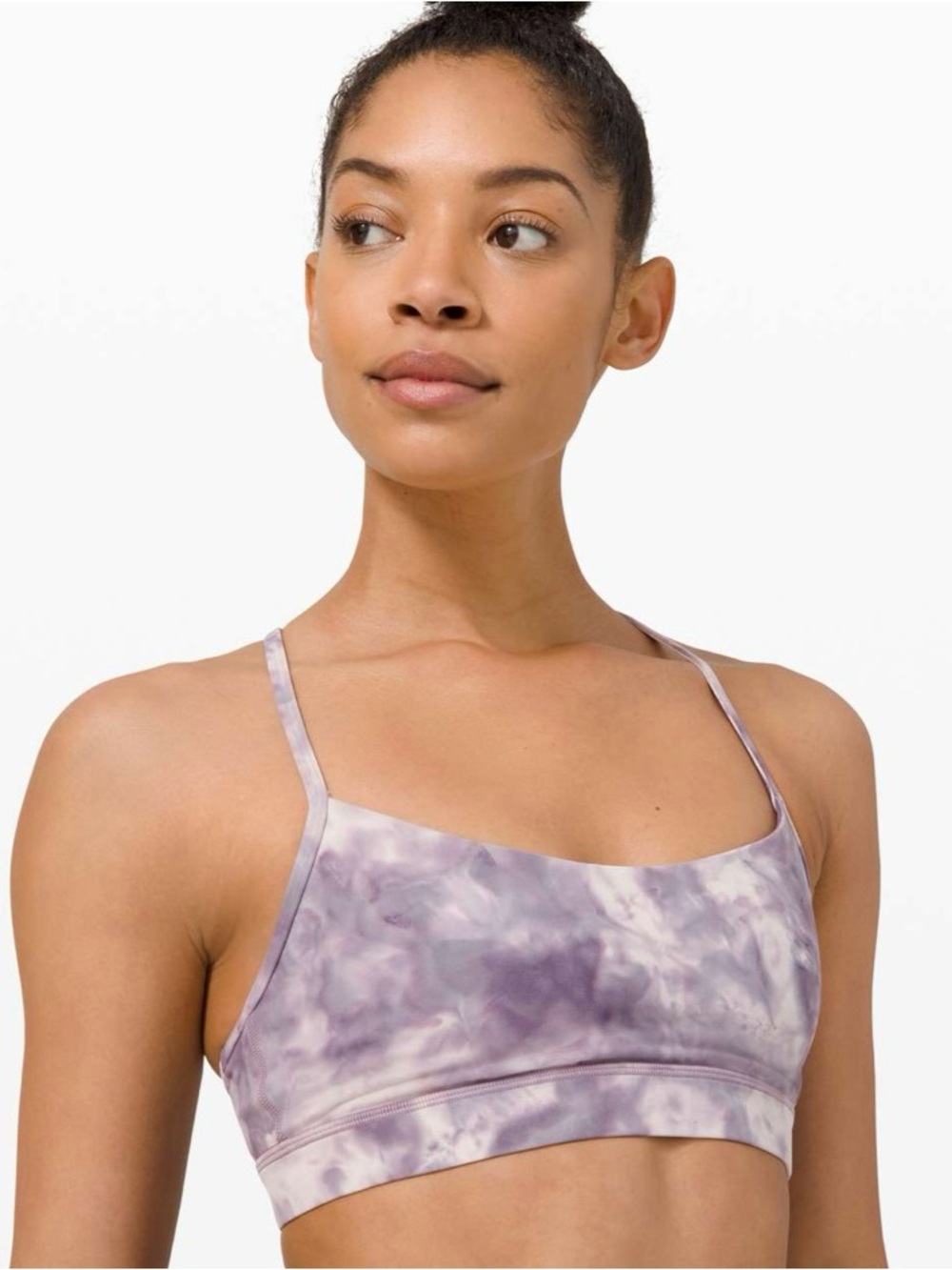 Lululemon Purple Flow Y Bra Light Support Sports Bra Size 4
